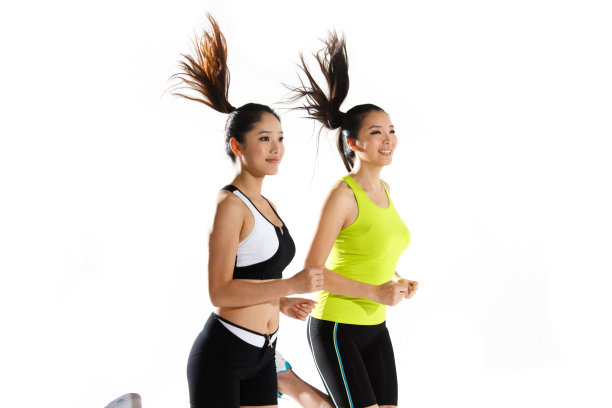 东方青年女子跑步图片下载