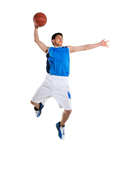 东方篮球运动员扣球图片下载