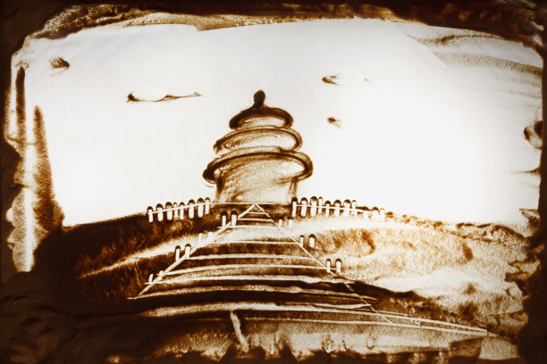 天坛沙画图片下载