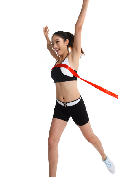 东方青年女子冲刺图片下载