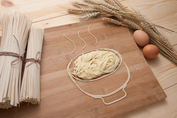 静物挂面麦穗鸡蛋图片下载