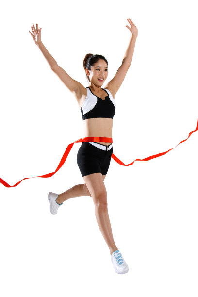 东方青年女子冲刺图片下载