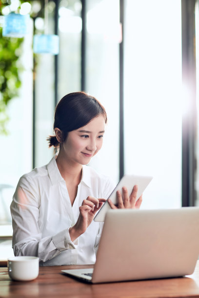 商务女士使用电脑图片下载