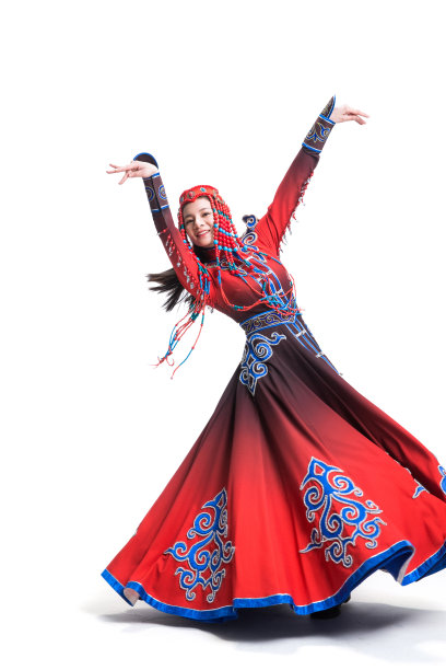 穿着蒙古族服饰的女人图片下载