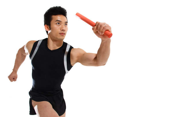 东方青年男子接力赛图片下载