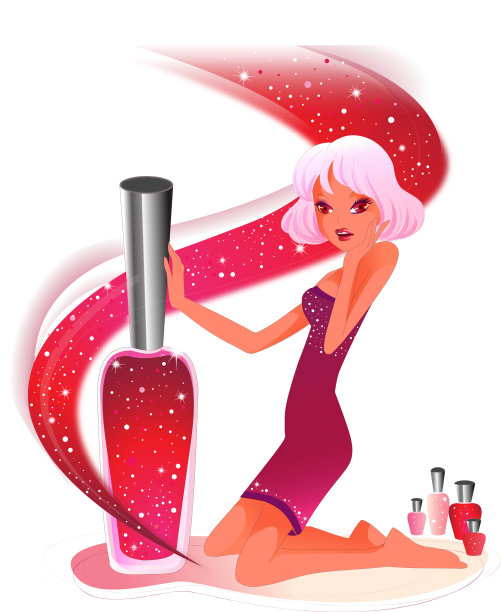 时尚美女插画图片下载