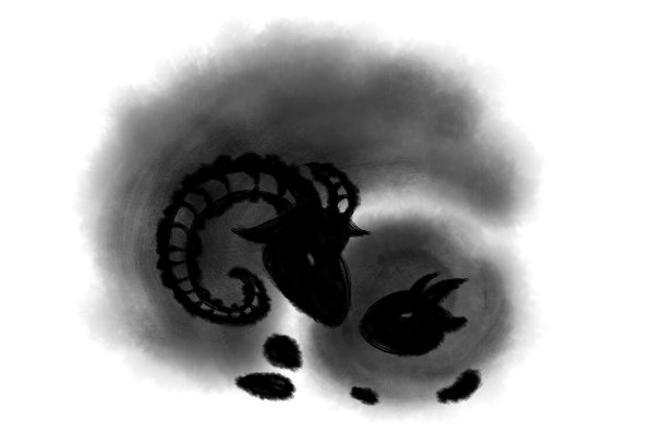 水墨画羊图片下载