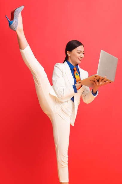 商务女人使用笔记本电脑图片下载