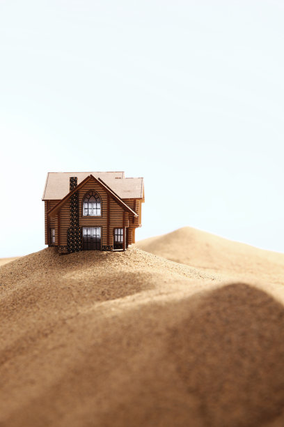 沙滩房屋模型图片下载