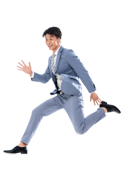 奔跑跳跃的商务男士图片下载