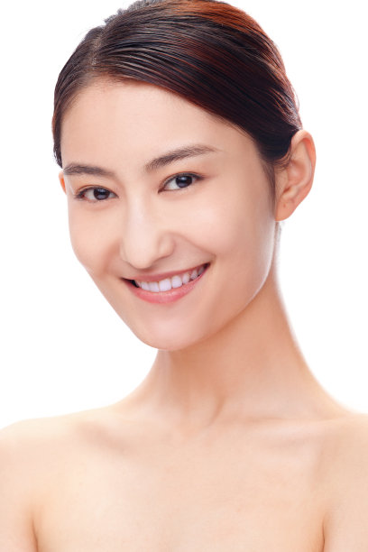 青年女人妆面肖像图片下载