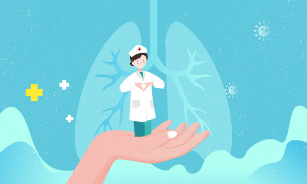 抗击新冠病毒插画素材图片