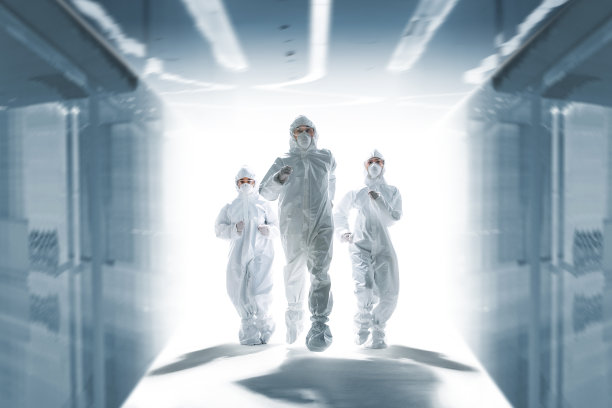 穿防护服的医疗团队图片下载