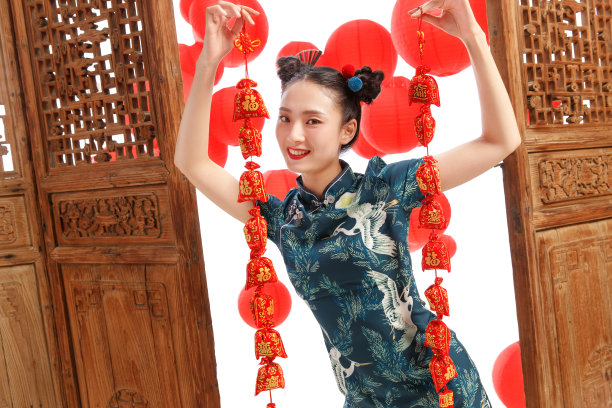 快乐女人过新年图片下载