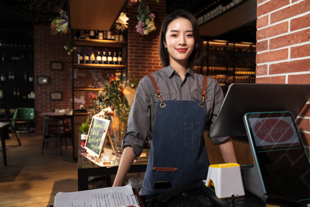 餐吧收银员图片下载