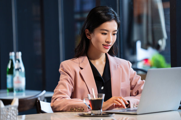 商务女士使用电脑图片下载