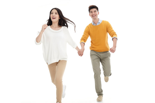 浪漫情侣奔跑图片下载