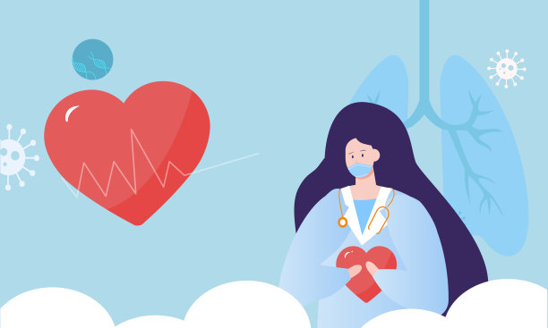 抗击新冠病毒插画素材图片