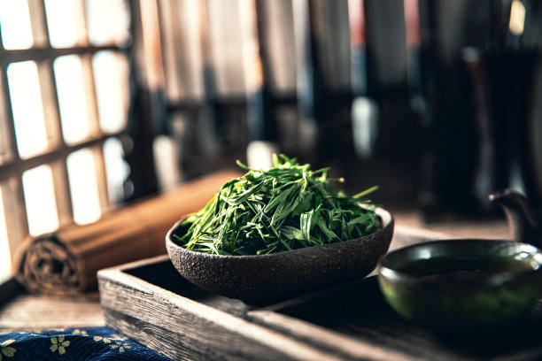 茶盘里的茶叶素材图片