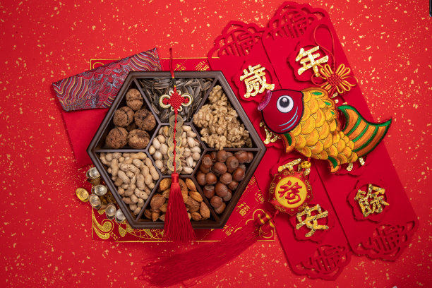 中式坚果果盘图片下载