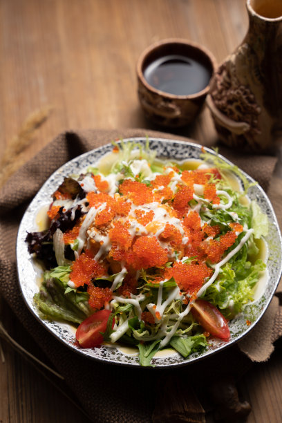 蟹籽蔬菜沙拉图片下载