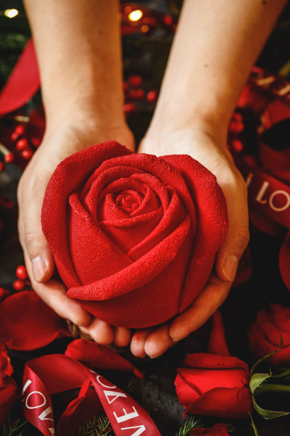 手捧玫瑰花图片下载