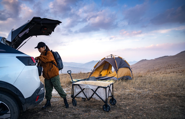 年轻女人自驾游图片下载