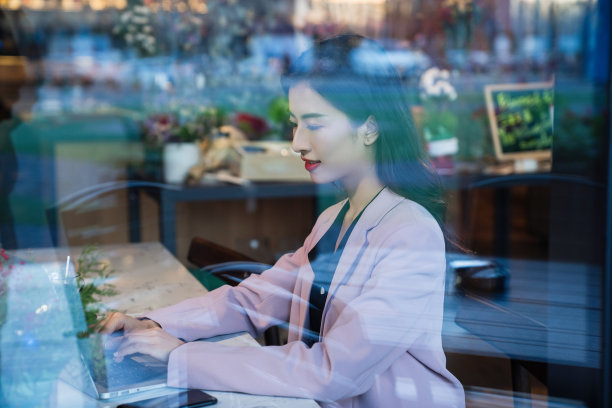 商务女士使用电脑图片下载