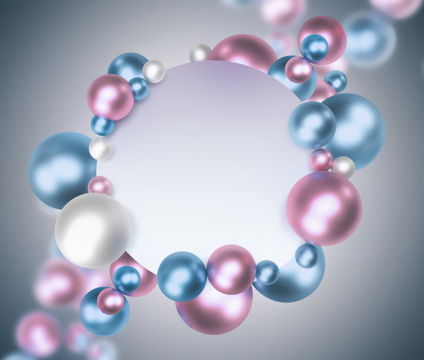 摘要明亮的背景与珠光球图片下载