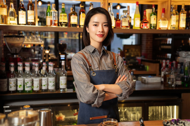 餐吧服务员图片下载