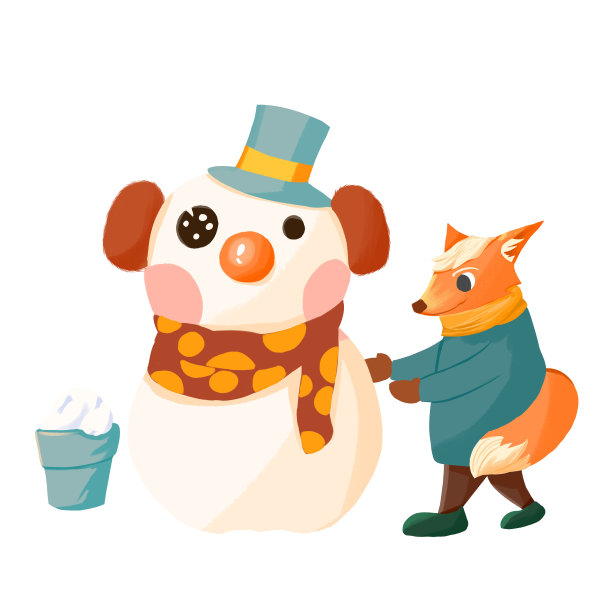 立冬大雪冬天雪人图片下载