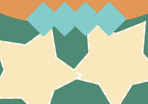 卡通手绘几何边框背景图图片下载