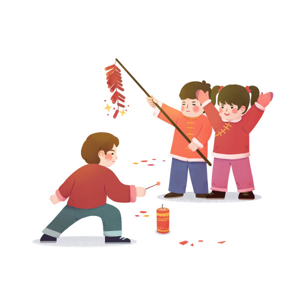 新年虎年放鞭炮图片下载