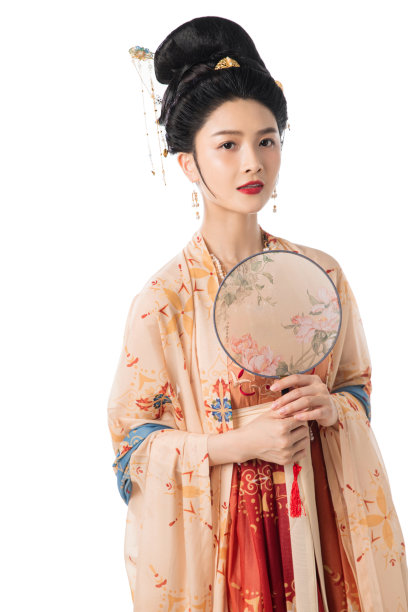 拿着扇子的古装美女图片下载