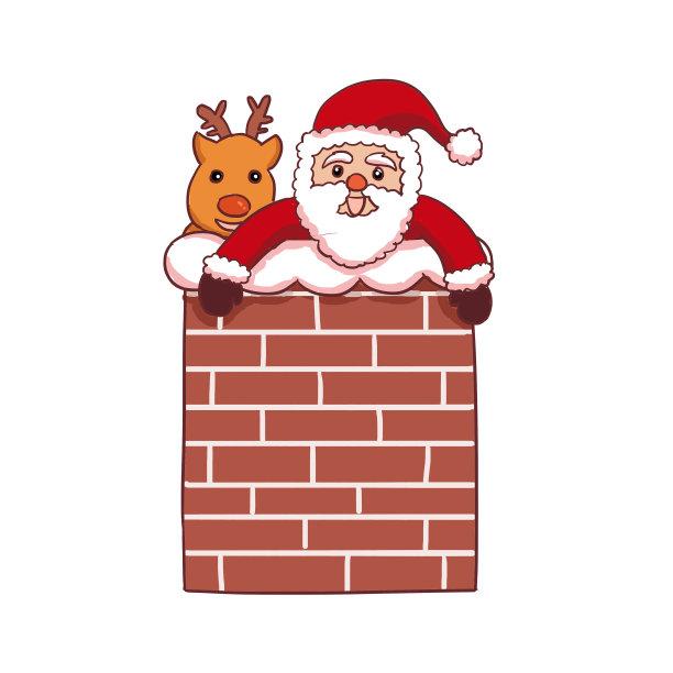 圣诞老人手绘卡通元三年图片下载