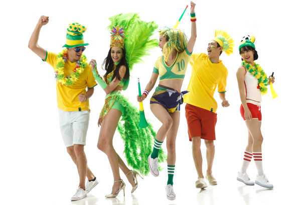 青年球迷欢歌热舞图片下载