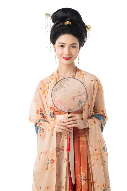 拿着扇子的古装美女图片下载