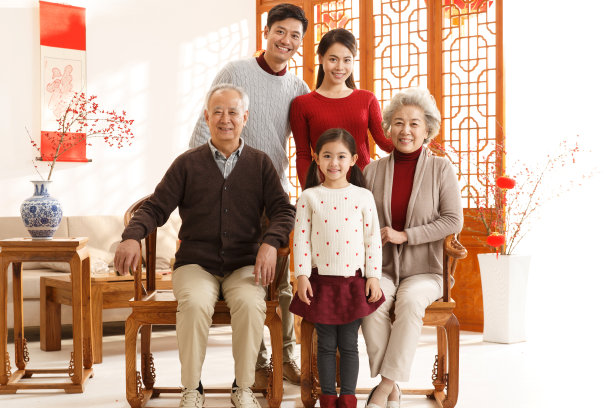 幸福家庭过新年图片下载