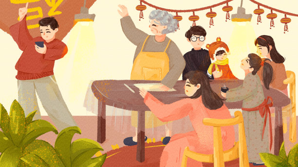 年夜饭素材图片