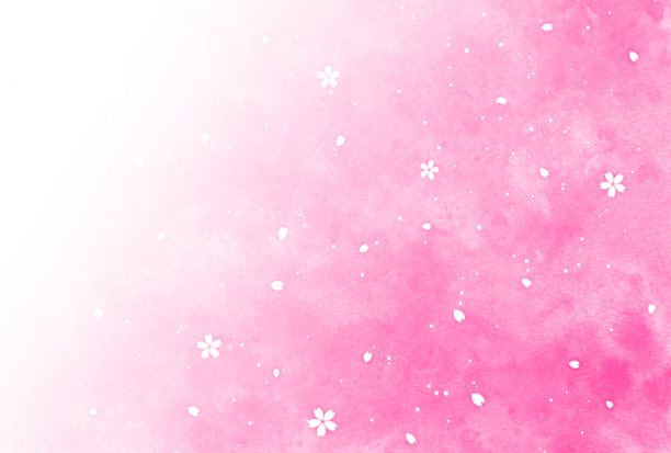 水彩风格樱花图案背景插图图片下载