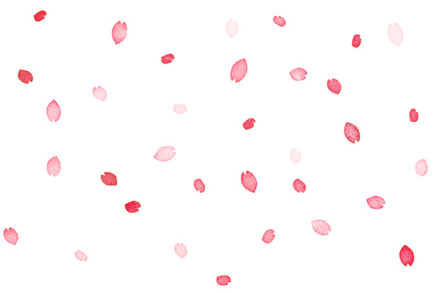 水彩风格樱花插图图片下载