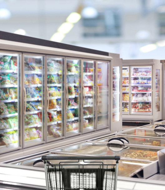 空荡荡的超市里空荡荡的购物车图片下载