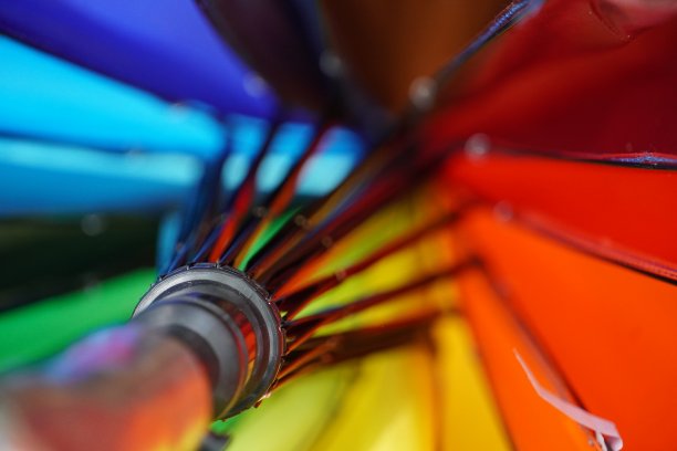 春暖花开季节彩伞形象内观图片下载