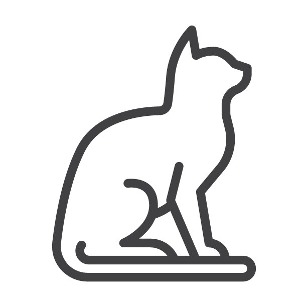 猫坐线图标图片下载