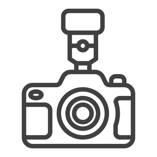 相机与闪光灯图标图片下载