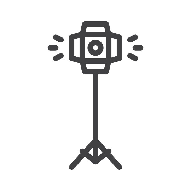演播室聚光灯线图标图片下载