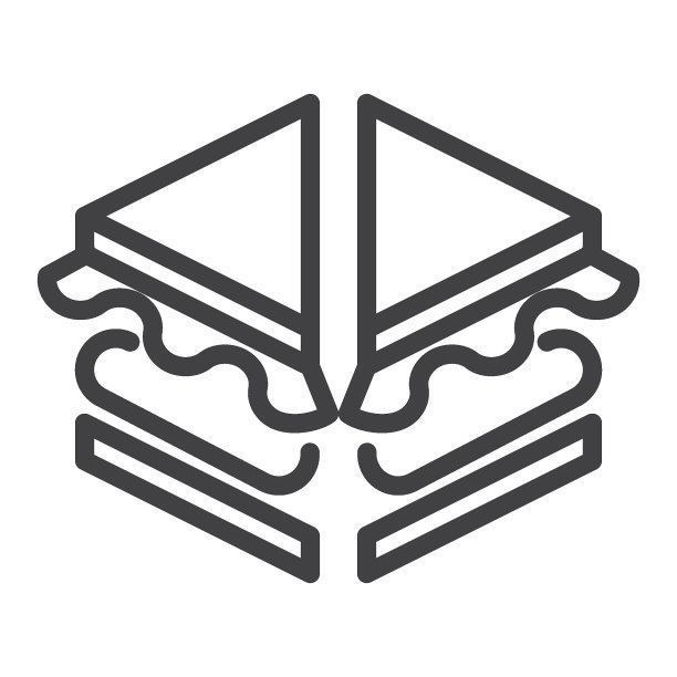 三角形三明治线条图标图片下载