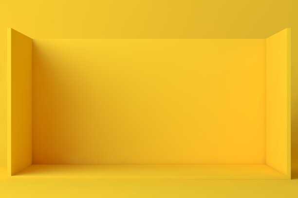 立方体或角落房间的内部截面。白色空几何正方形3D空白框模板图片下载