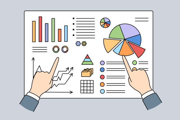 分析人员使用图表和图表工作图片下载