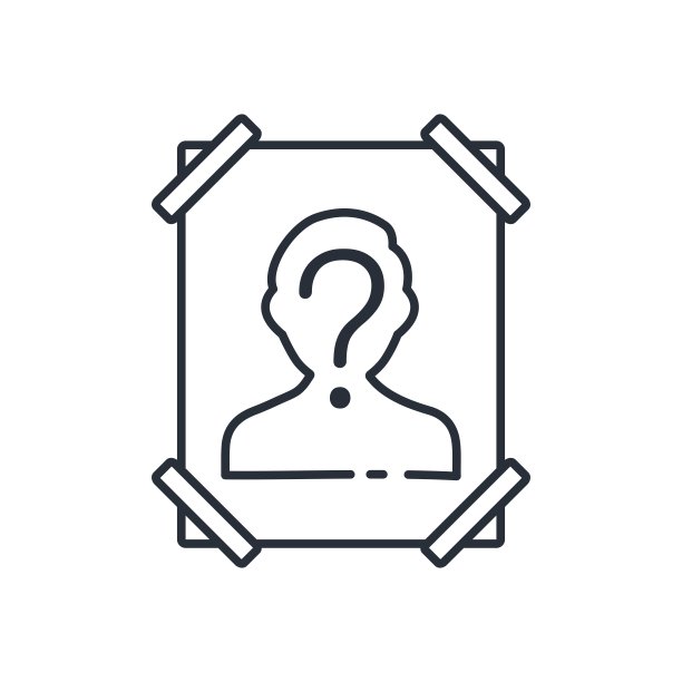 寻找失踪，分离的人。矢量线性图标孤立在白色背景。图片下载